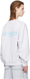 Solid Homme Gray Embroidered Sweatshirt
