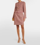 Oscar de la Renta Checked wool-blend tweed jacket