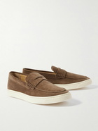 Brunello Cucinelli - Suede Penny Loafers - Brown