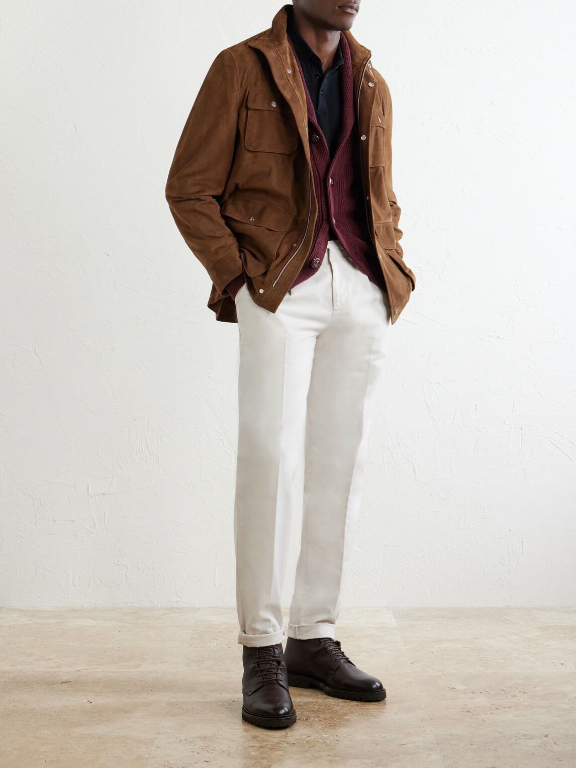 Brunello Cucinelli - Straight-Leg Pleated Cotton-Twill Trousers - Neutrals