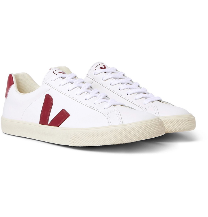 Photo: Veja - Esplar Rubber-Trimmed Leather Sneakers - White