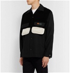Palm Angels - Panelled Cotton-Corduroy and Woven Overshirt - Black