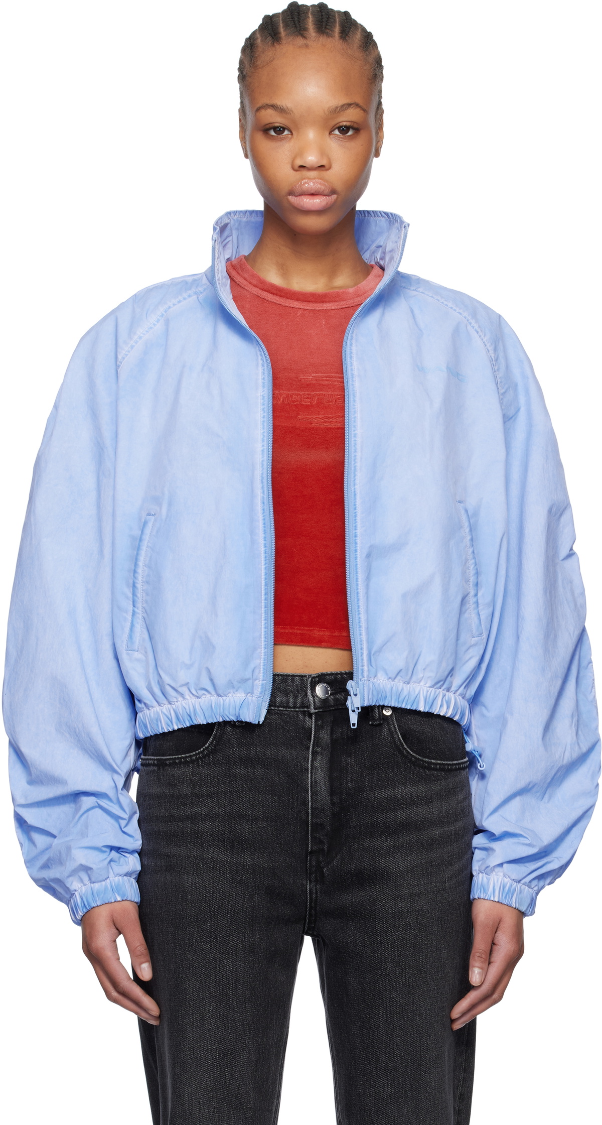 alexanderwang.t Blue Ruched Track Jacket