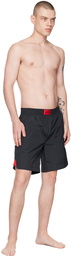 Hugo Black Patch Swim Shorts