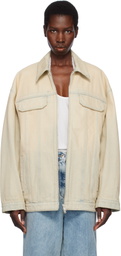 Stella McCartney Blue Sand Overdyed Denim Jacket