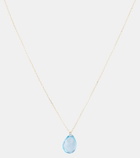 Persée 18kt yellow gold necklace with topaz