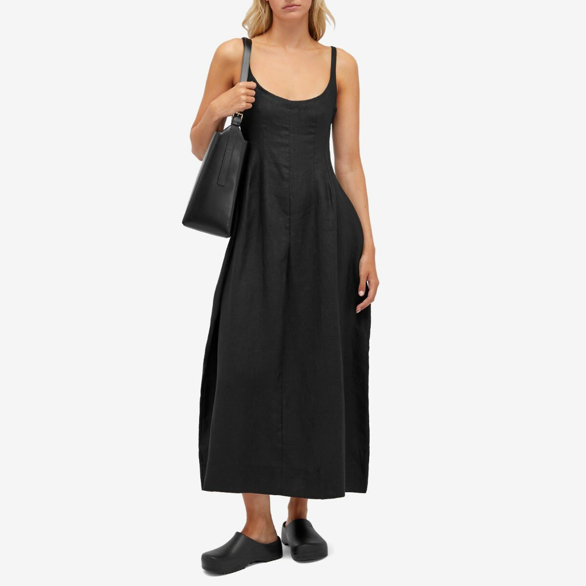 Faithfull The Brand Women's Sanne Midi Dress in Black Faithfull The Brand