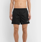 Valentino - Short-Length Logo-Print Swim Shorts - Black