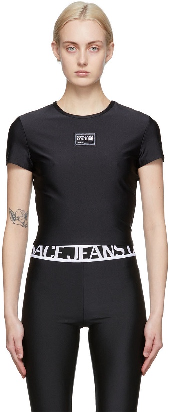 Photo: Versace Jeans Couture Black Cropped Logo T-Shirt