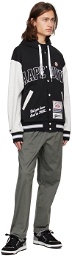 AAPE by A Bathing Ape Black Patch Bomber Jacket
