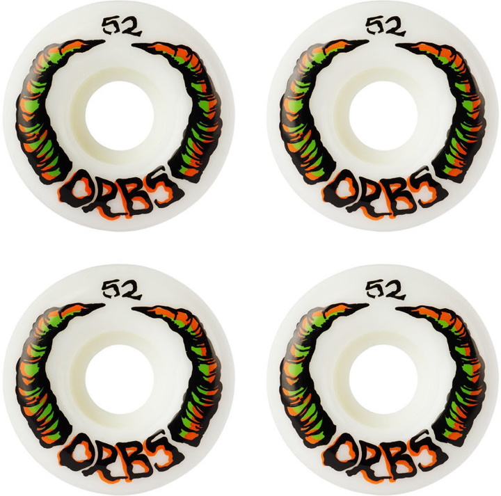 Photo: Orbs White Apparitions Skateboard Wheels, 52 mm