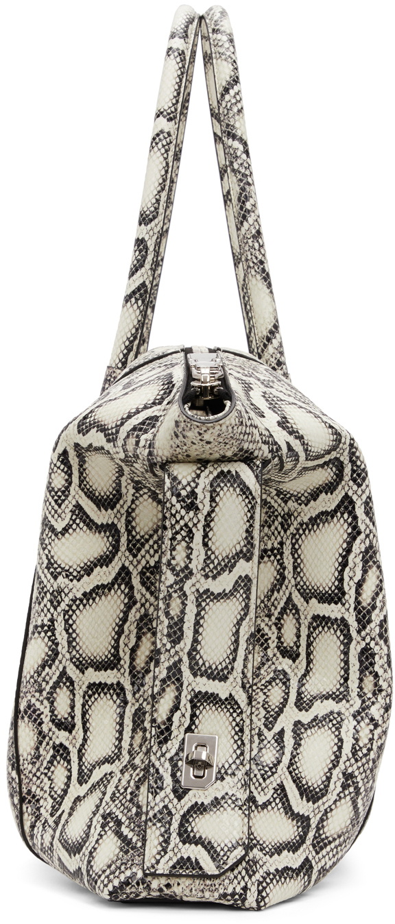 Givenchy Black White Snake Medium Antigona Soft Lock Bag