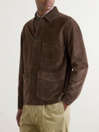 Drake's - Suede Chore Jacket - Brown
