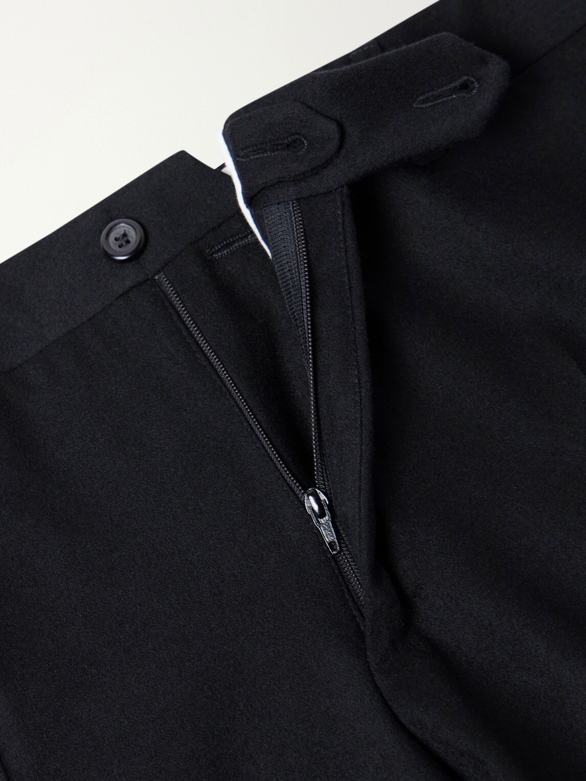 Canali - Tapered Wool-Blend Fresco Suit Trousers - Black