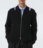 Simone Rocha Cutout wool-blend zip-up cardigan