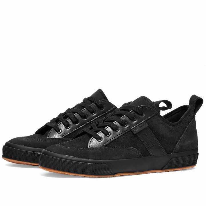 Photo: Superga x Engineered Garments 3420 Military Low Sneakers in Black