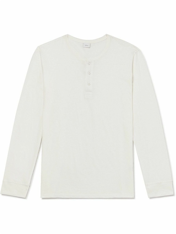 Photo: Onia - Slub Cotton-Jersey Henley T-Shirt - White