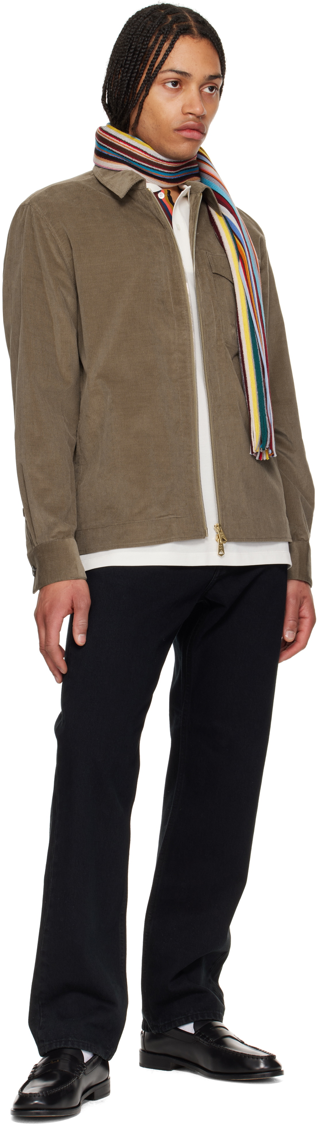 Paul Smith Multicolor Knitted Merino Wool Signature Stripe Scarf