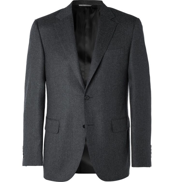 Photo: Canali - Grey Wool-Flannel Suit Jacket - Gray