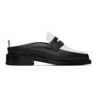 Thom Browne Black and White Penny Loafers