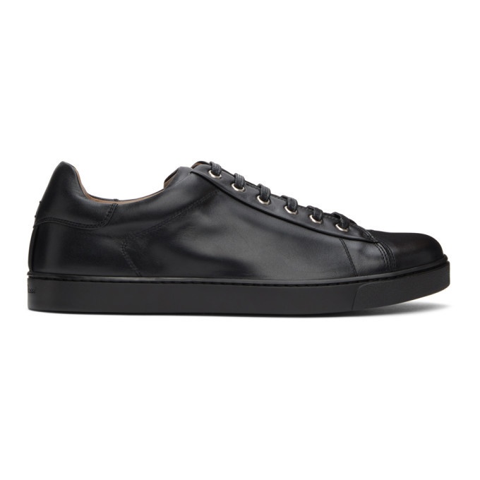 Photo: Gianvito Rossi Black Leather Low-Top Sneakers