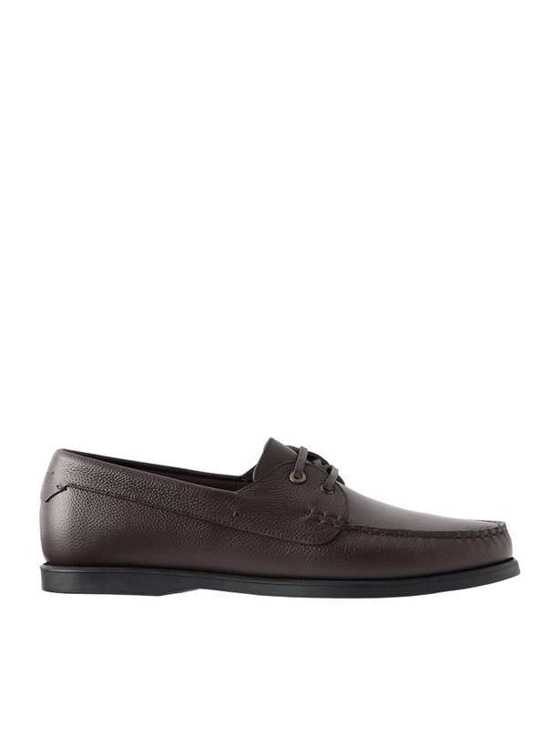 Photo: Brioni - Leather Boat Shoes - Brown