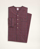 Brooks Brothers Men's Cotton Broadcloth Tartan Nightshirt | Red