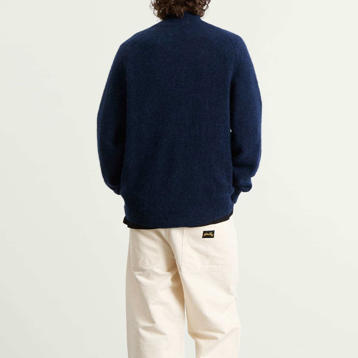 Universal Works Men's Alpaca David Cardigan in Navy