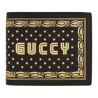 Gucci Black Guccy Sega Logo Bifold Wallet