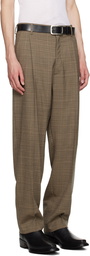 LU'U DAN Beige & Black Tailored Trousers