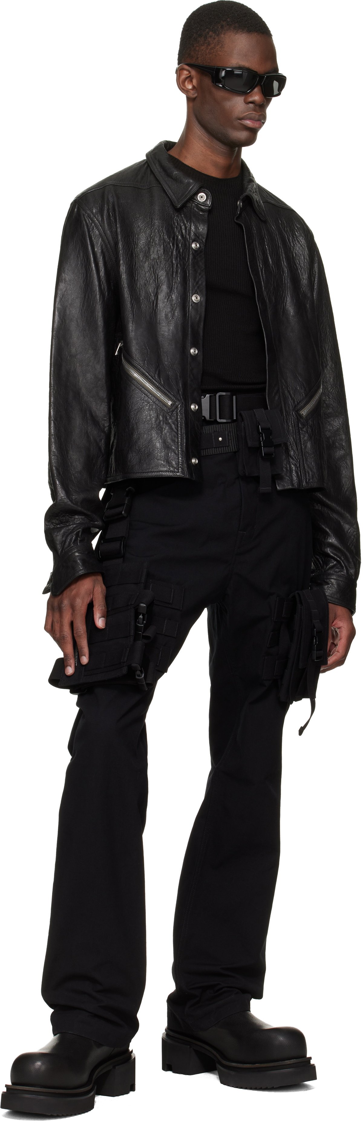 Rick Owens Black Temple Blixa Harness