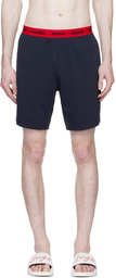 Hugo Black Jacquard Pyjama Shorts