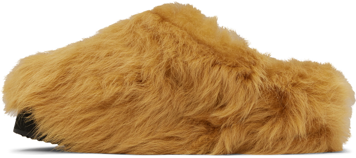 The Attico Tan Mini Robin Sabot Slippers