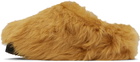 The Attico Tan Mini Robin Sabot Slippers
