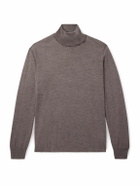 Thom Sweeney - Cashmere and Silk-Blend Rollneck Sweater - Brown