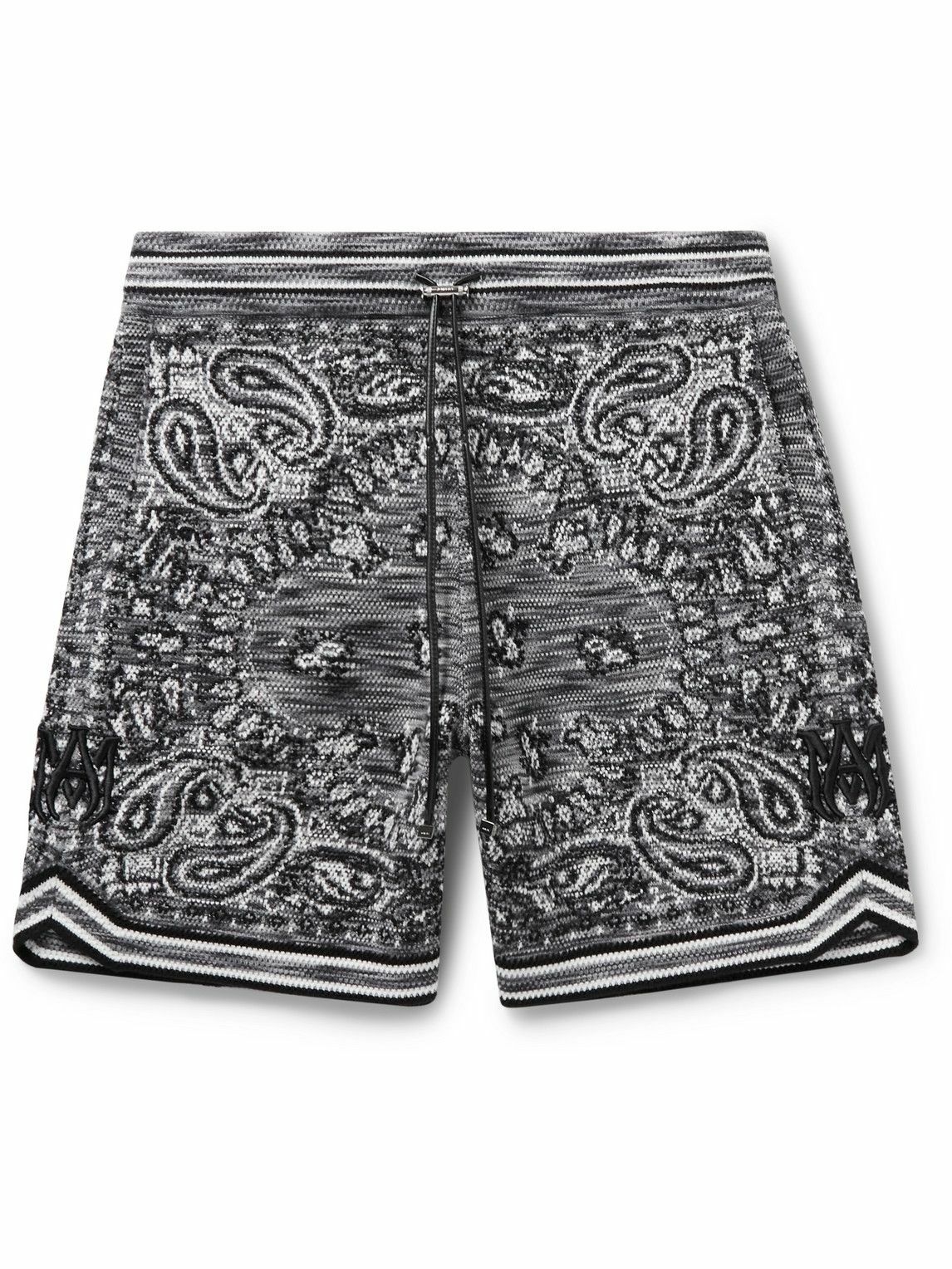 AMIRI - Straight-Leg Space-Dyed Bandana-Jacquard Cotton