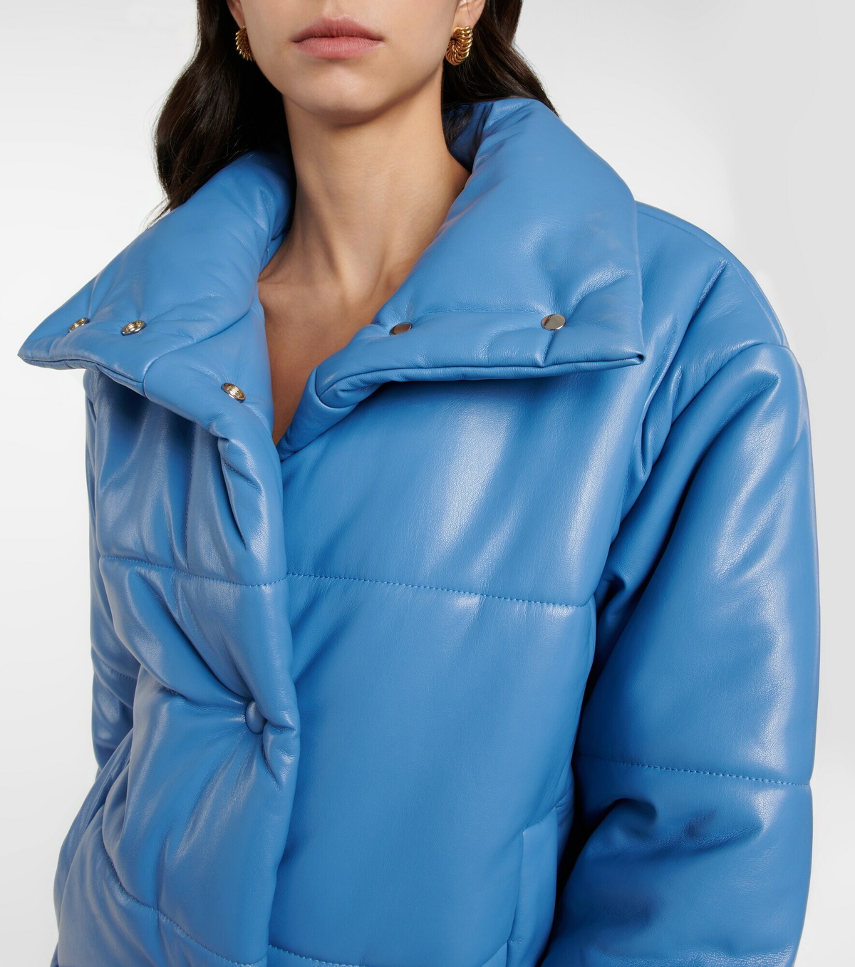 Nanushka - Hide faux leather puffer jacket