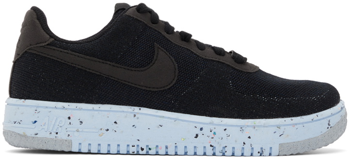Photo: Nike Black Air Force 1 Crater Flyknit Sneakers