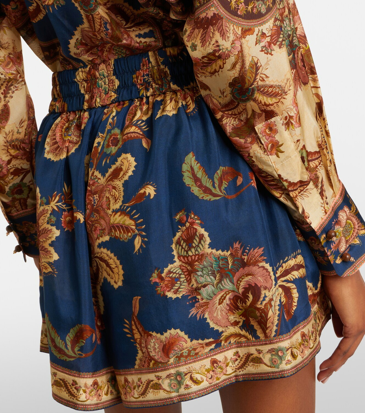 Zimmermann Aster printed silk shorts