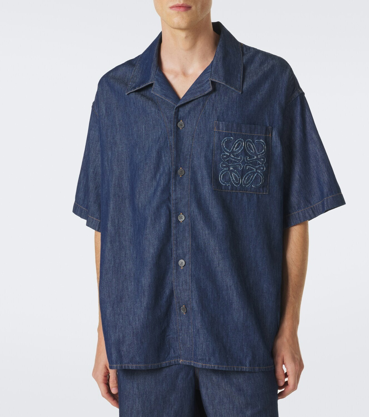 Loewe Anagram cotton chambray shirt