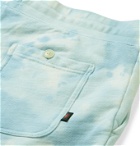 Faherty - Cross Creek Tie-Dyed Loopback Cotton-Jersey Shorts - Blue
