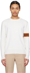 ZEGNA White Stripe Sweatshirt