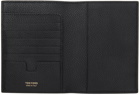 TOM FORD Black Soft Grain Leather Passport Holder