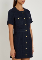 Giuliva Heritage The Vera Tailored Bouclé Mini Dress Navy