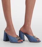 Valentino Garavani VLogo croc-effect leather mules