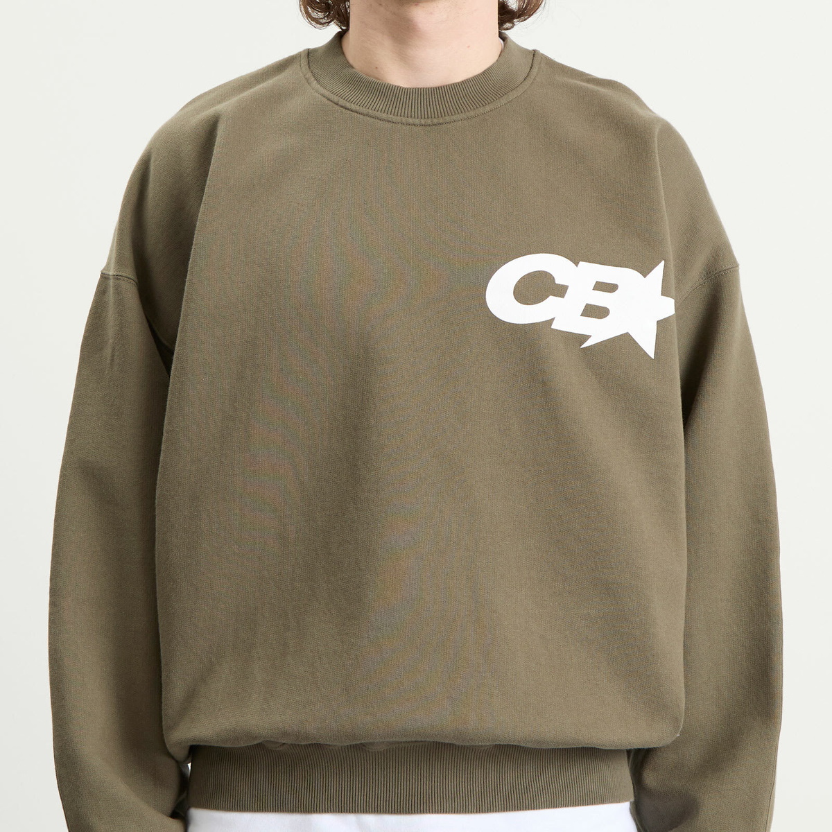 Cole Buxton Men's CB Star Racing Sweatshirt in Khaki
