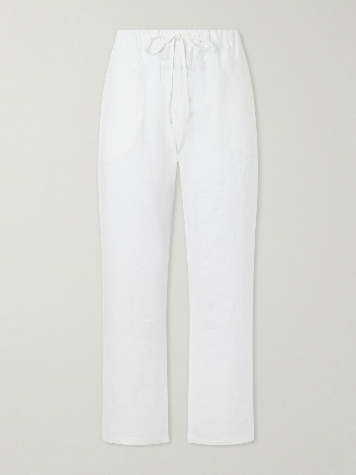 Cherry Los Angeles - Straight-Leg Linen Trousers - White