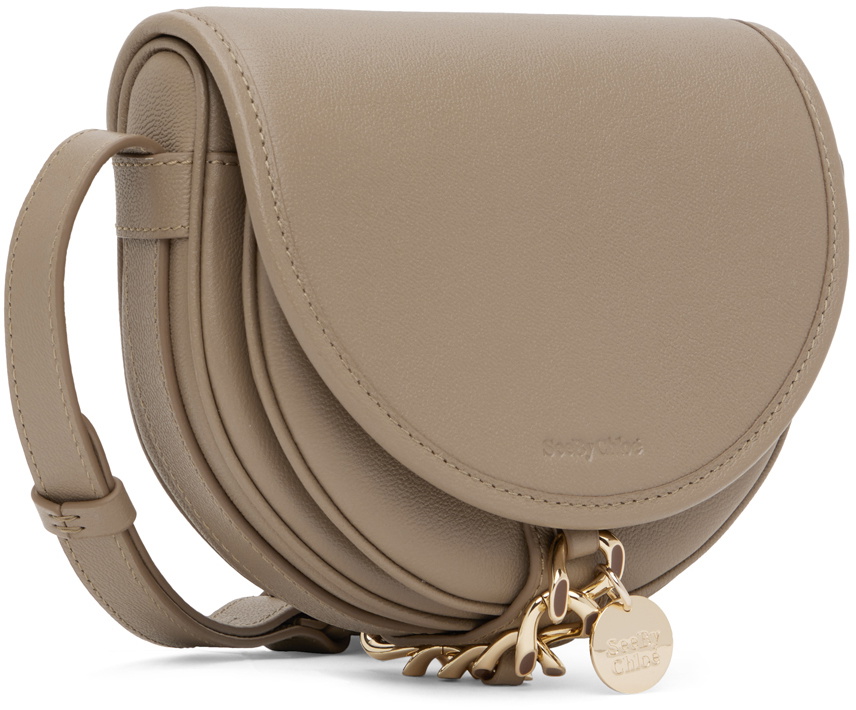See by Chloé Taupe Small Mara Saddle Bag