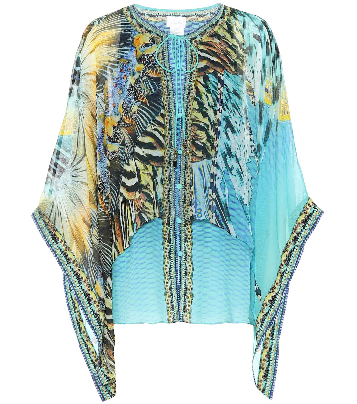 Camilla Printed silk blouse