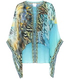 Camilla Printed silk blouse